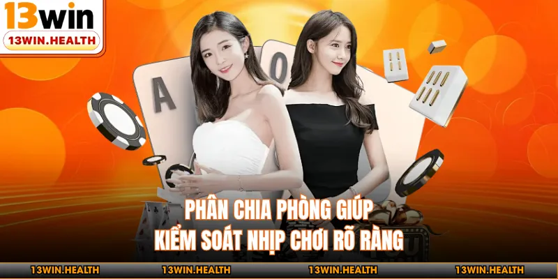 Phân chia phòng giúp kiểm soát nhịp chơi rõ ràng